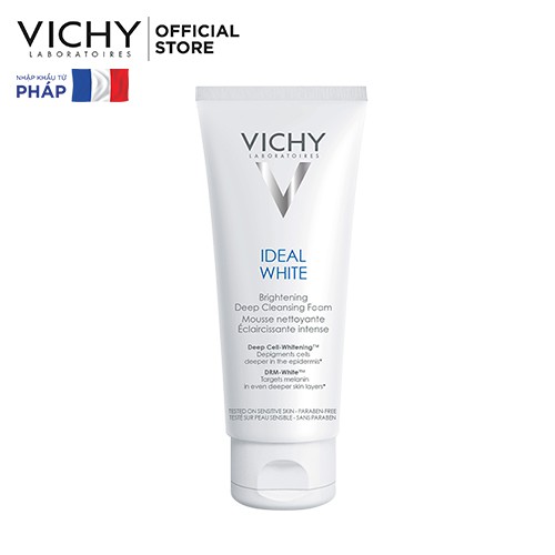 Sữa rửa mặt tạo bọt dưỡng trắng da Vichy Ideal White Brightening Deep Cleansing Foam 100ml