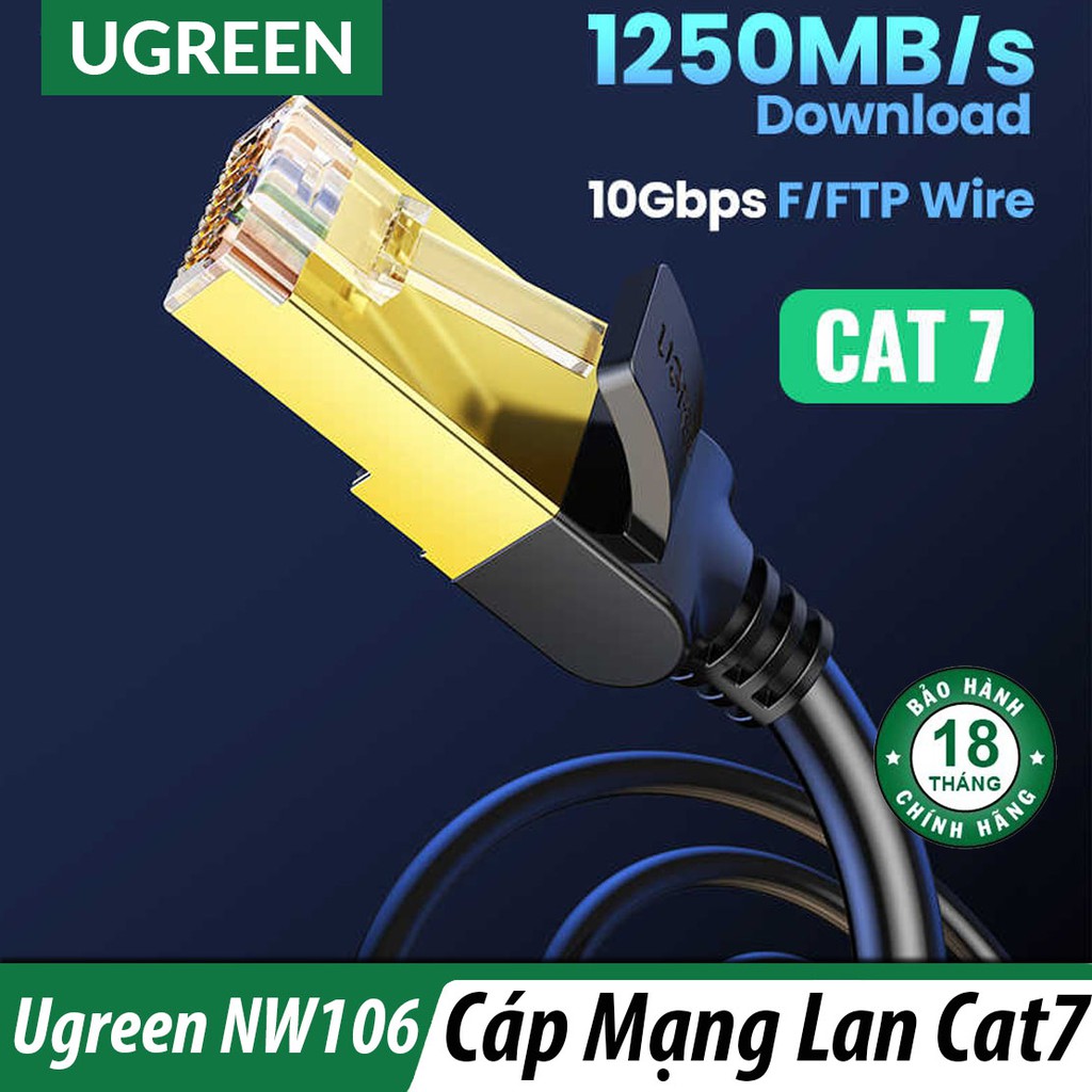 Cáp Mạng Lan Cat7 Ugreen Dài 15M, 20M, 25M, 30M - Hàng Chính Hãng