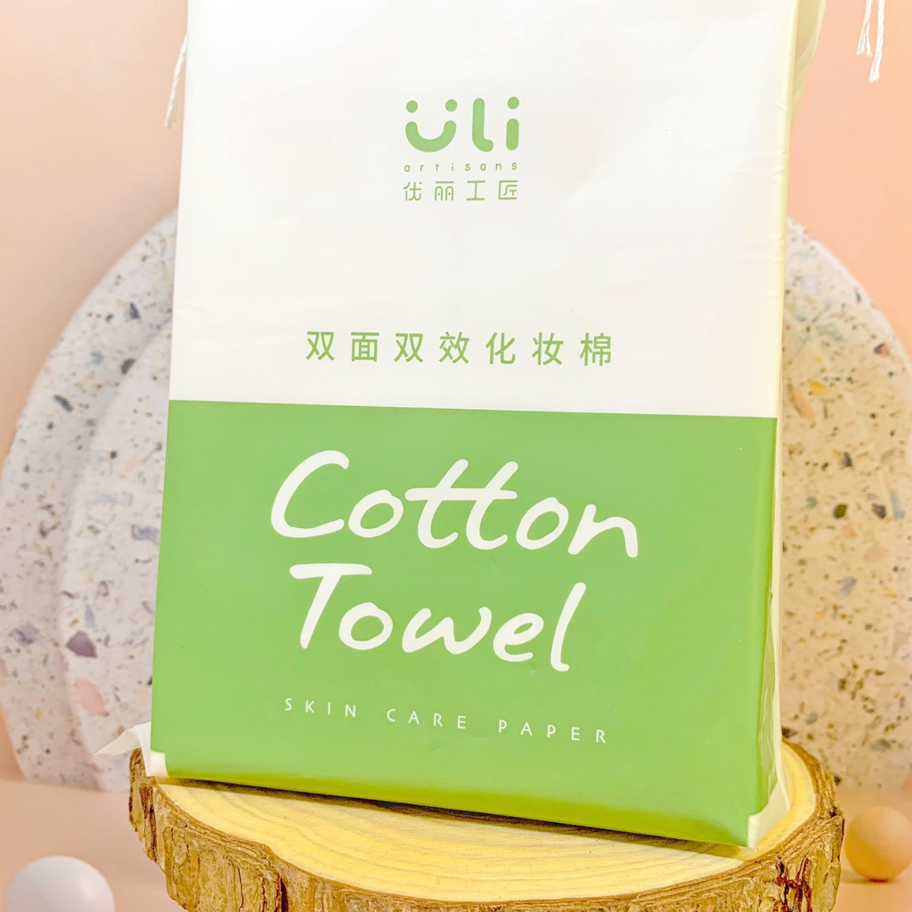 Bông tẩy trang Uli Cotton Towel Skin Care Paper 200 Miếng