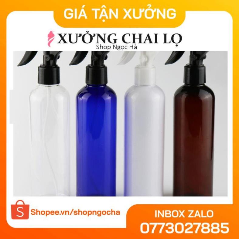 Chai Xịt Phun Sương ❤ GIÁ TỐT NHẤT ❤ Chai nhựa pet xịt Vòi chuột rỗng 100ml 150ml 200ml 250ml chiết mỹ phẩm .