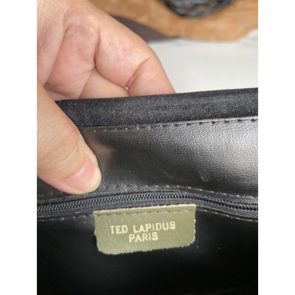 Ví cầm tay si của Pháp da mộc Ted Lapidus Paris