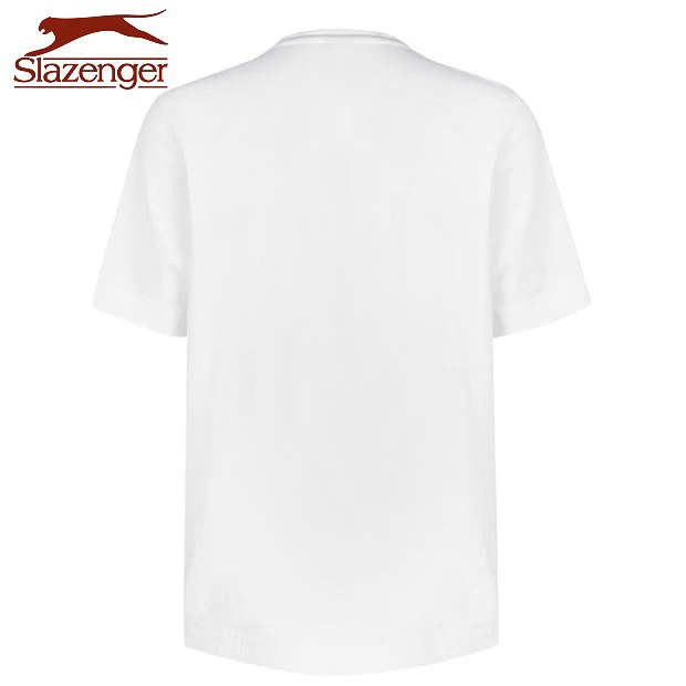 Áo thun nam cổ tim Slazenger V Neck (màu White) - Hàng size UK