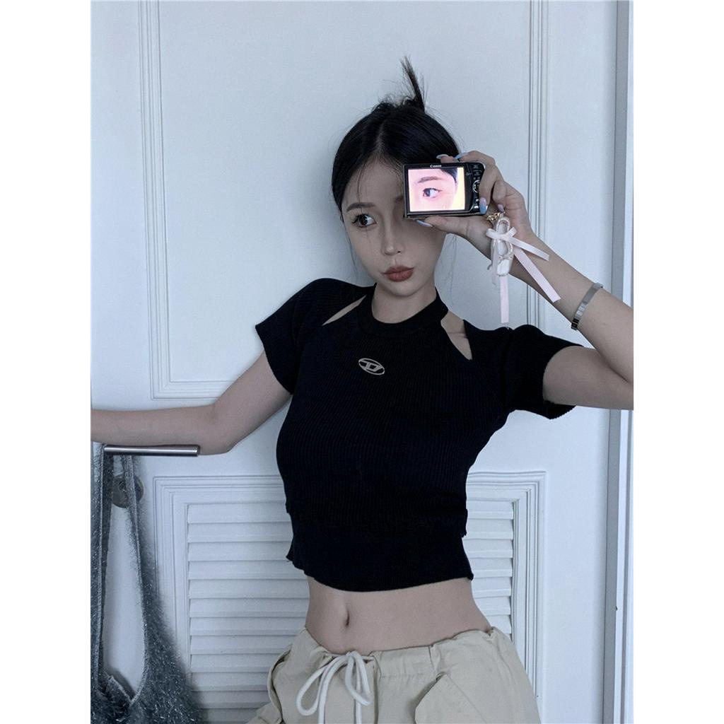 NZN Áo Thun Dệt Kim Tay Ngắn Thiết Kế Trẻ Trung Hợp Thời Trang Cho Bạn Gái