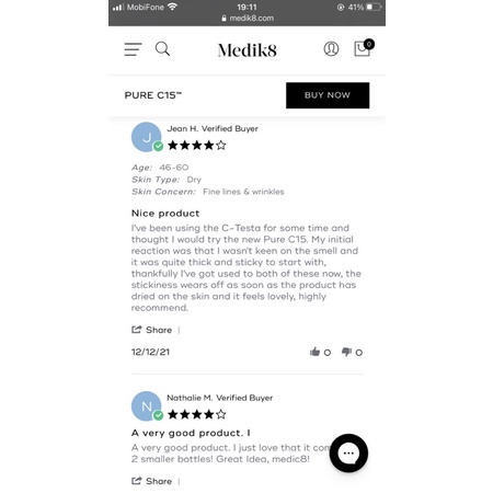 Tinh chất 15% Vitamin C trắng da không kích ứng Medik8 Pure C15