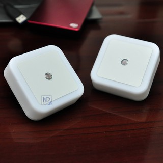 Combo 2 Đèn ngủ cảm biến ánh sáng tự động tắt mở (Trắng) - Bản cao cấp