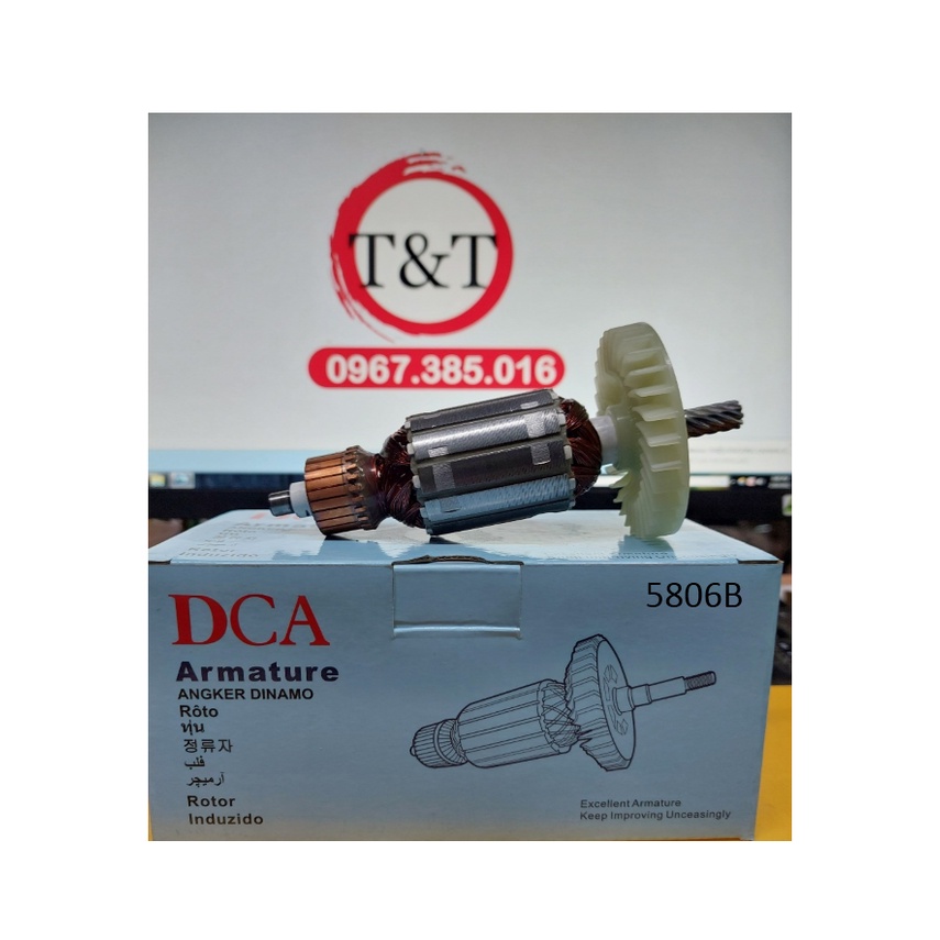 RÔ TO MÁY CƯA GỖ MAKITA 5806, Dùng chung cho máy cưa gỗ DCA  AMY02-185. RUỘT CƯA MKT 5806, ROTOR 5806 HIỆU DC và DCA,