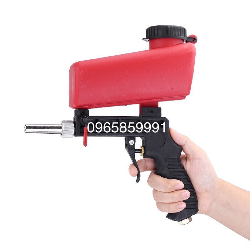 [SALE] Súng Phun Cát Khí Nén Dạng Bình Đỏ 90 psi