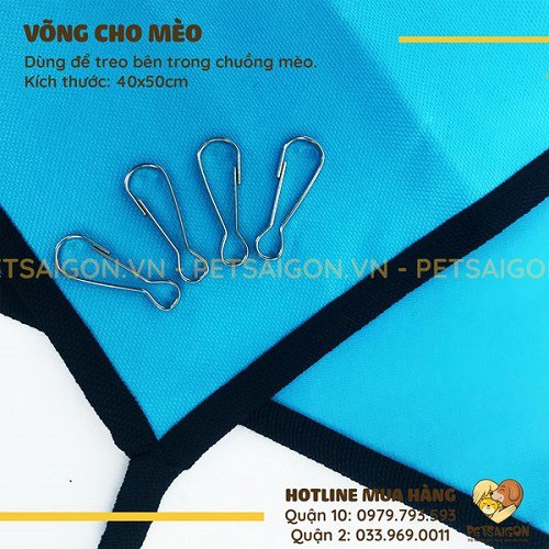 VÕNG TREO CHUỒNG CHO MÈO 40X50CM