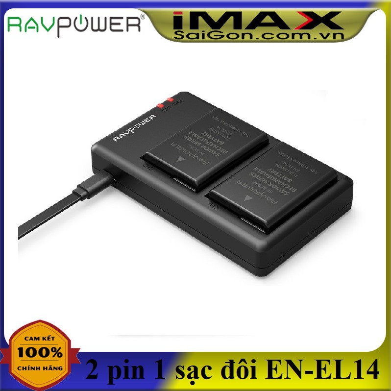 Pin sạc máy ảnh RavPower cho Nikon EN-EL14