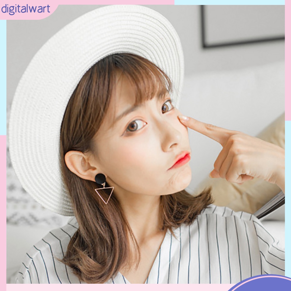 Khuyên tai bất đối xứng mặt hình học sáng tạo dành cho nữ