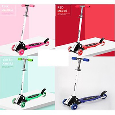 Xe trượt Scooter cho bé,xe scooter trẻ em,Xe lướt ván 3 bánh gấp gọn bằng kim loại bền nhẹ,đồ chơi vận động ngoài trời
