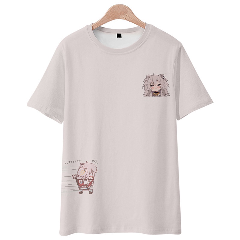 Áo Thun Tay Ngắn Cổ Tròn Dáng Rộng In Hình Anime GP1 Hololive - Shishiro Botan Thời Trang PG1