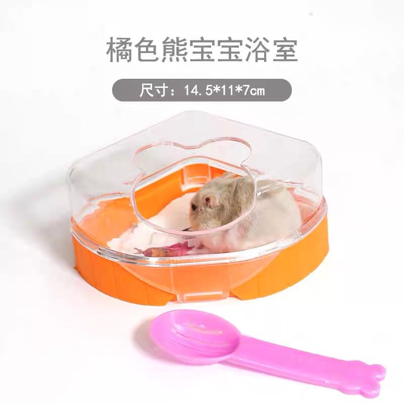 nhà tắm mika lớn cho hamster hình gấu