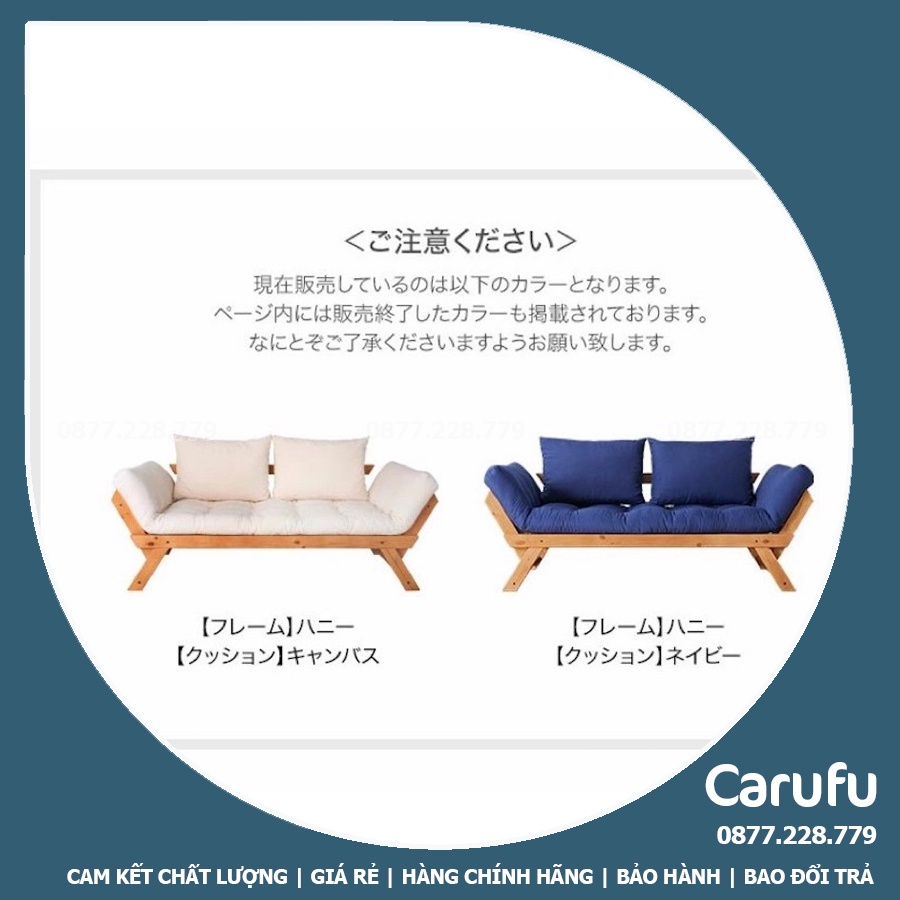 Sofa gỗ Thông đơn giản phòng khách đẹp mắt hàng xuất Nhật NCOOL JP | 200x68x70cm