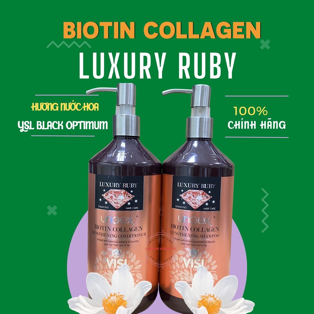 Dầu Gội Xả BIOTIN & COLLAGEN  LUXURY GOLD REPAIR PHỤC HỒI Hương thơm Nước Hoa Đủ 5 Mùi cặp 1000ml hàng hiệu chính hãng