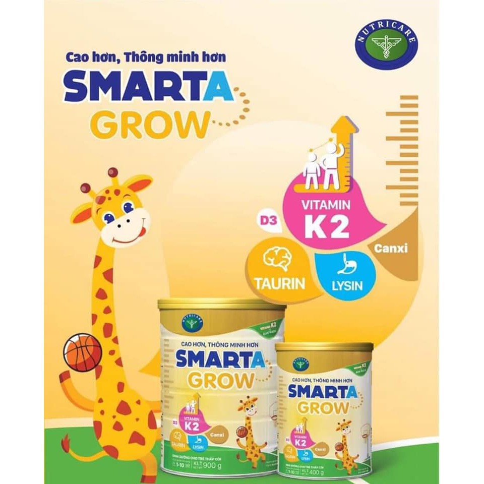 Sữa bột Nutricare Smarta GROW 900g