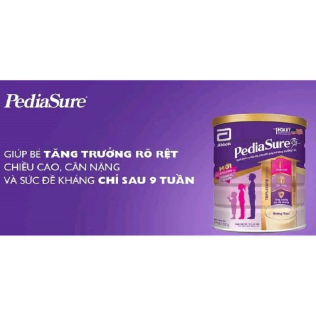 Sữa bột pediasure hương vani lon 850g ( hàng mới)