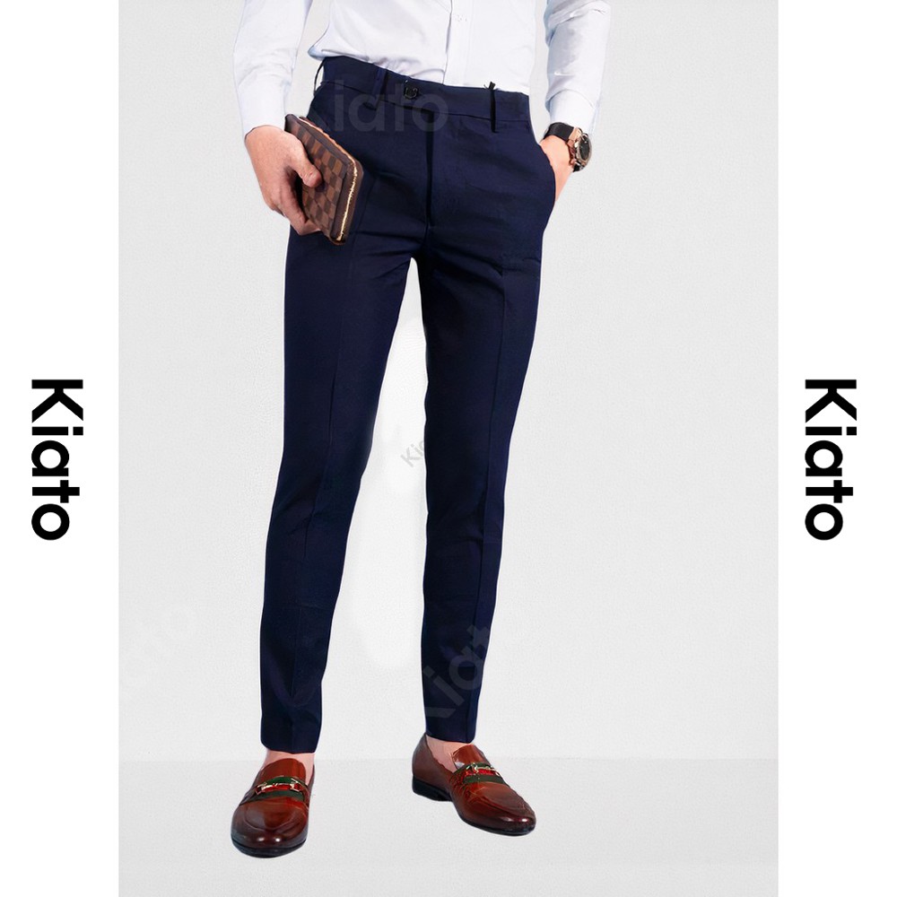Quần âu nam Cao Cấp Kiato, style Hàn, quần tây dáng côn trẻ trung, co dãn ôm, vải chống nhăn cao cấp không bai, xù | BigBuy360 - bigbuy360.vn