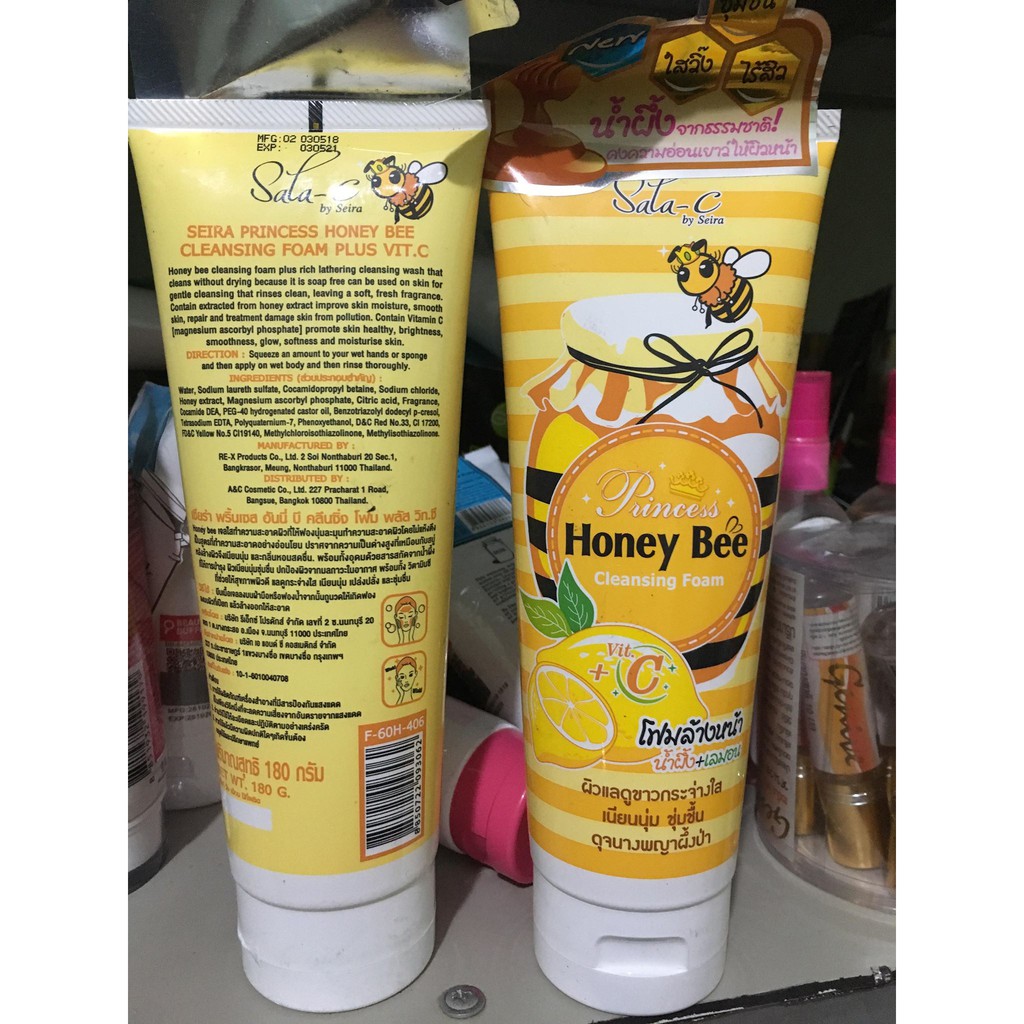 Sữa Rửa Mặt Mật Ong Hương Cam Honey Bee 180g Thái Lan