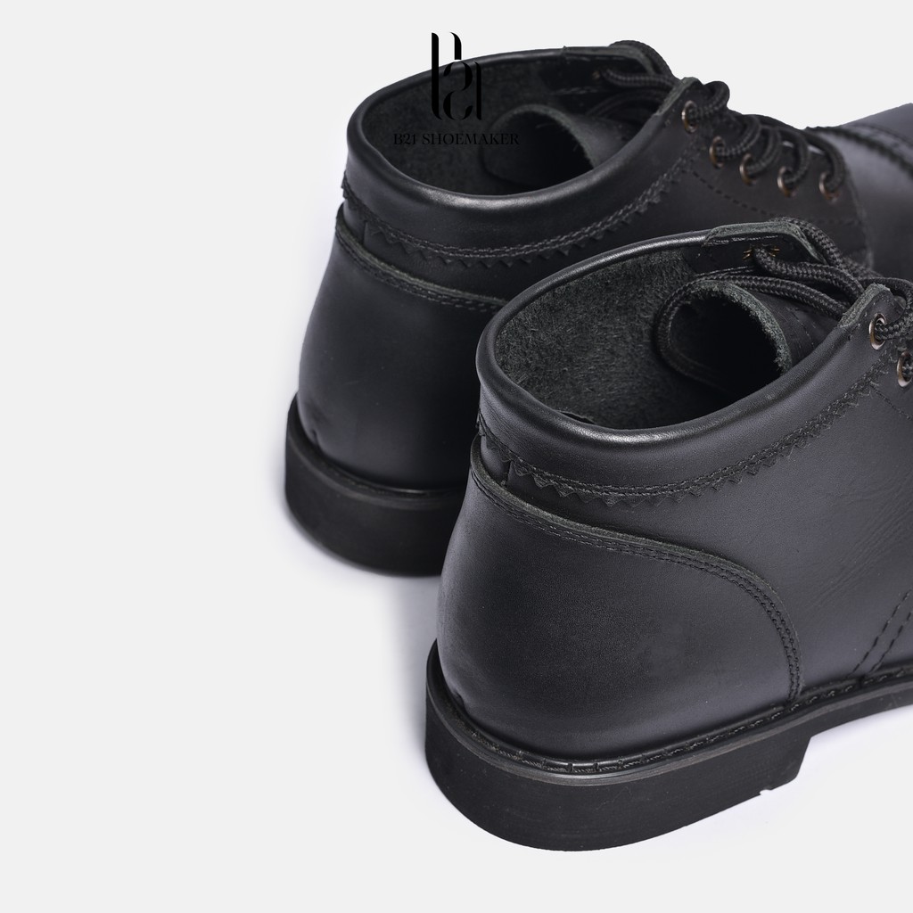 Giày Boot Nam Da Bò Cổ Lững IRON RANGER Giày Công Sở Đế Độn Tăng Chiều Cao Vintage Retro Full Box- B21 Shoemaker