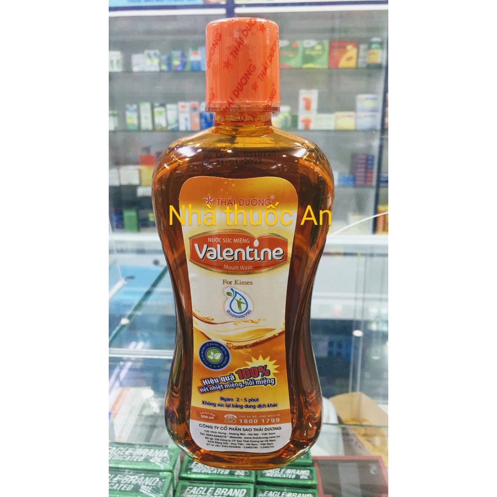 Nước súc miệng Valentine kiddy 250ml cho bé &amp; Valentine 500ml