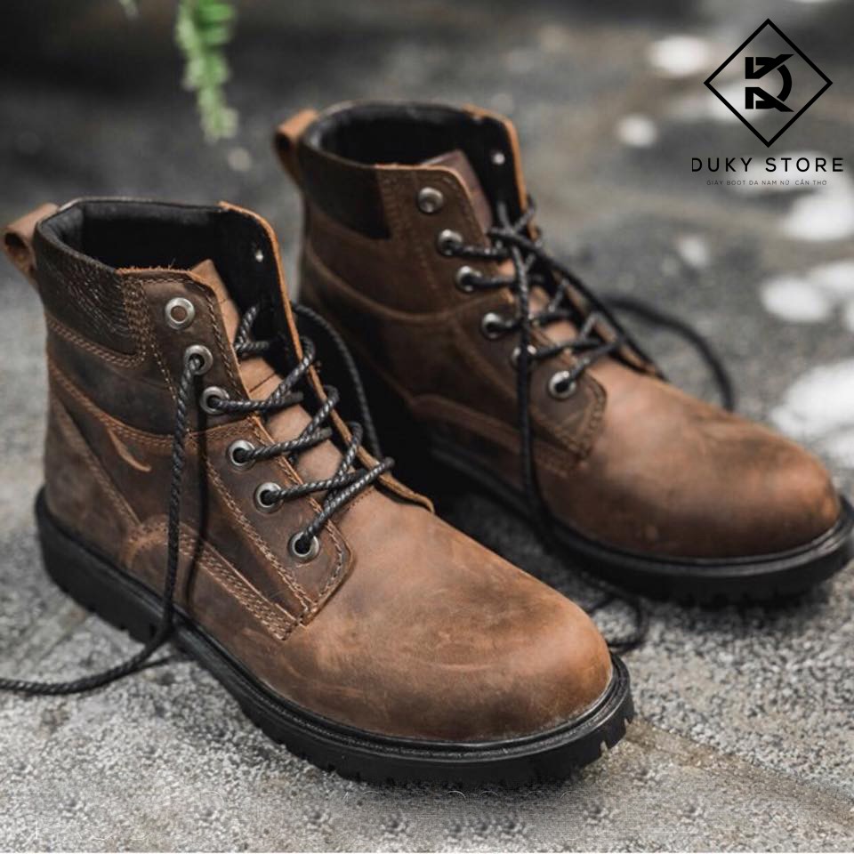 Giày Boot Da Bò Cao Cấp