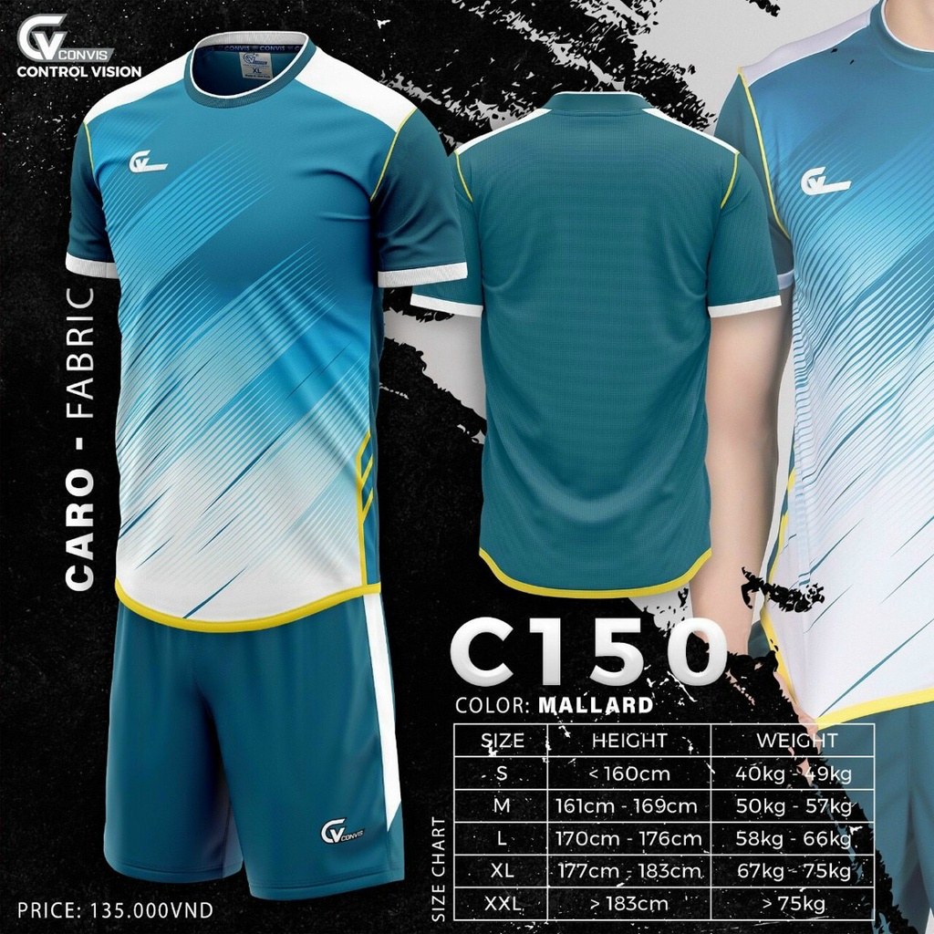 Áo đá bóng,đồ đá banh không logo thun mè cao cấp RIKI CV150 chuẩn thi đấu thấm hút mồ hôi cực đẹp – H.P SPORTS