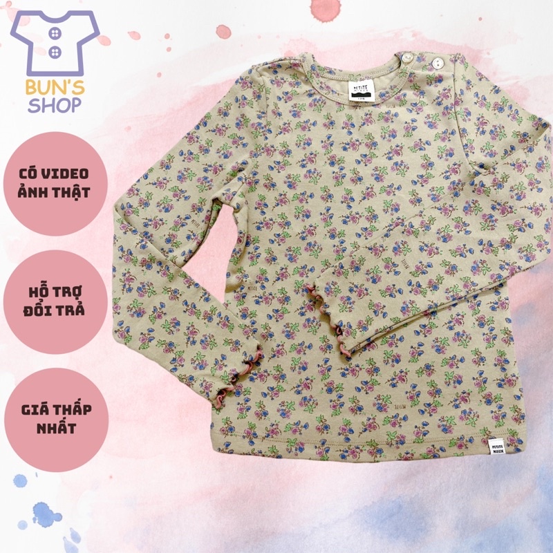 Áo dài tay bé gái xuất Hàn Petite Mieux chất cotton dày dặn size 110, 120, 130