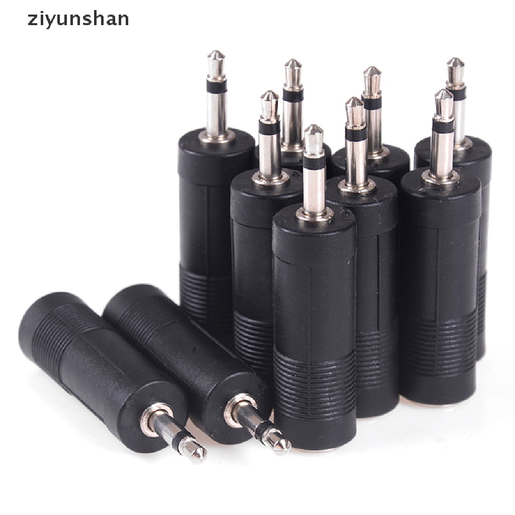 Set 2/5/10 giắc cắm chuyển đổi đầu cắm 1/8 3.5mm sang đầu cắm 1/4 6.35mm