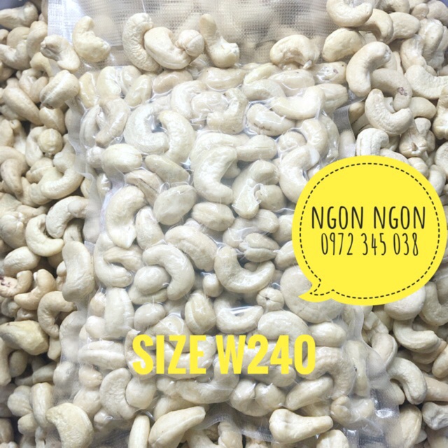 (Giá sỉ) 1kg Hạt điều tươi size w240