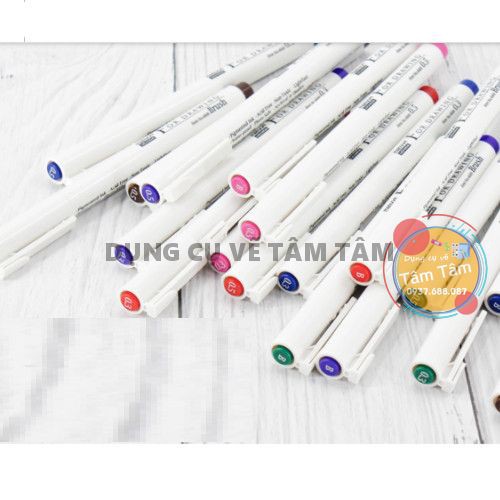 [ TÂM TÂM ]-Bút line chuyên nghiệp Marvy Uchida 4600 size Brush Màu-
