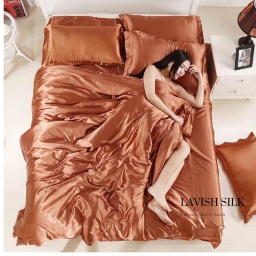 Ga Giường Drap Lẻ Phi Lụa Lavish Silk cao cấp mát lạnh hàng loại 1 - Nâu Đất | BigBuy360 - bigbuy360.vn
