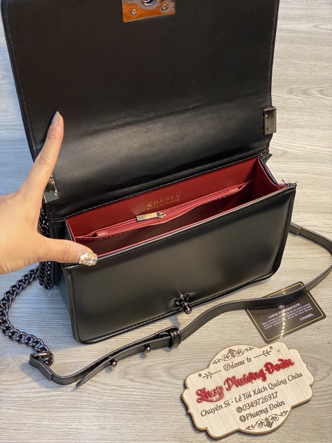 Túi Boy trần ô viền xích size 20-25 loại đẹp ảnh thật(k hộp) | BigBuy360 - bigbuy360.vn