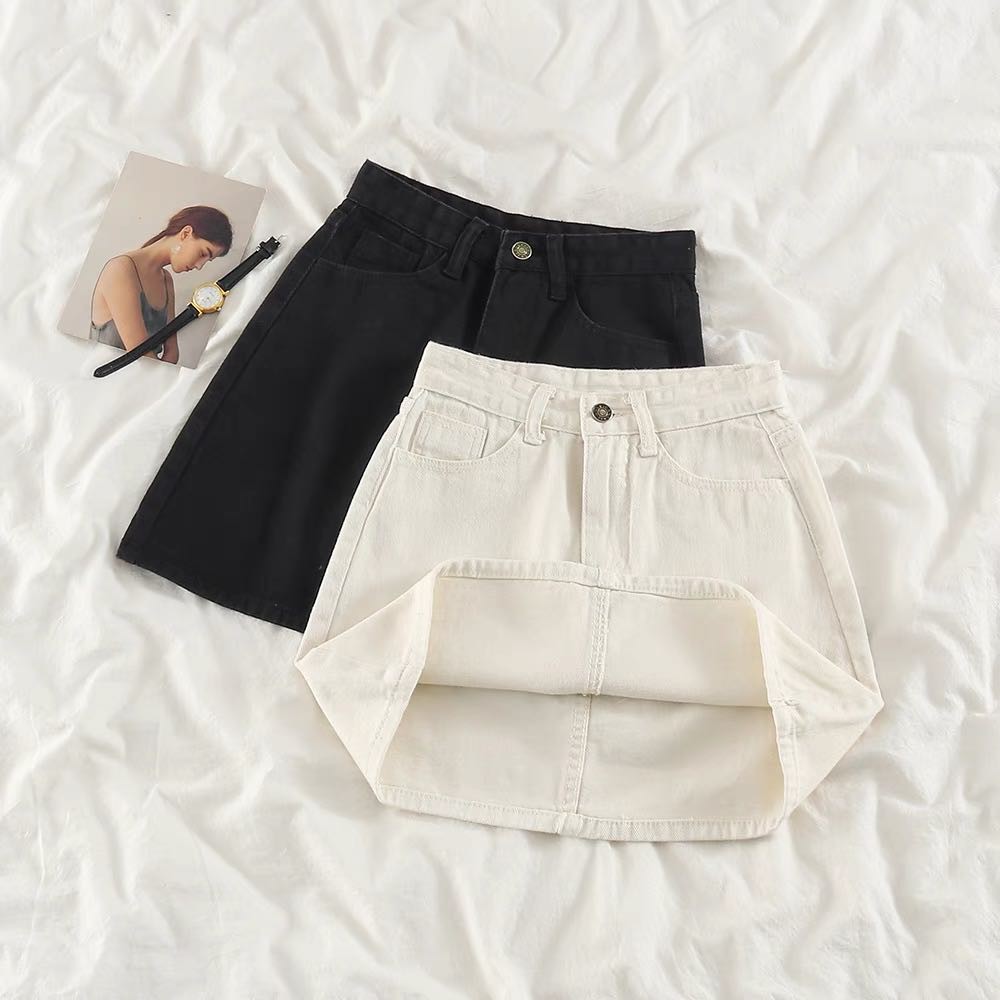 CHÂN VÁY BÒ TRƠN NGẮN BASIC CV9063 | BigBuy360 - bigbuy360.vn