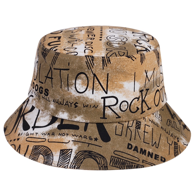 Nón vành cotton họa tiết graffiti thời trang cho nam nữ