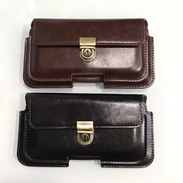 Bao da gập đeo nịt đựng 2điện thoại cùng lúc