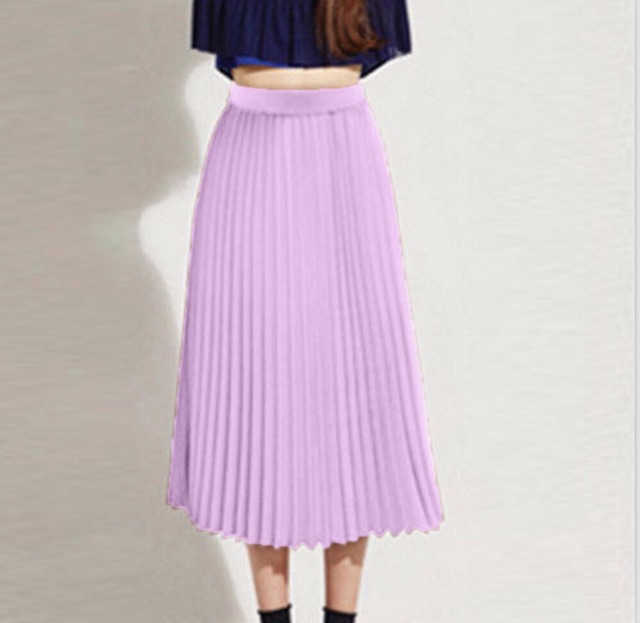 Chân váy xếp ly dáng dài siêu đẹp