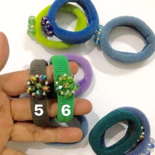 Set 3 cột tóc thun phối hạt ngọc