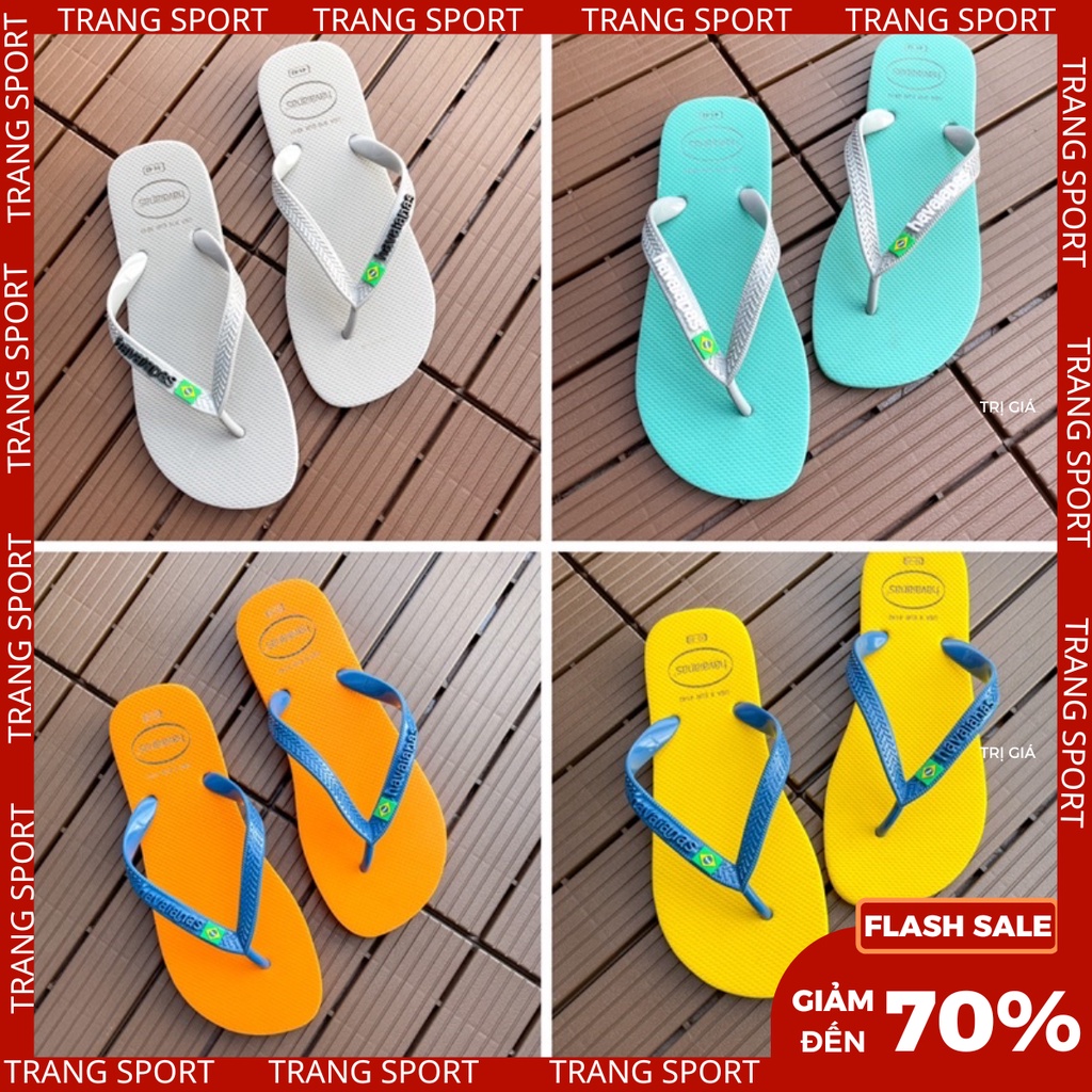 Dép kẹp nam havaianas tông nam Thái Lan đi biển full box dép lào nam havanas xỏ ngón thời trang cao su