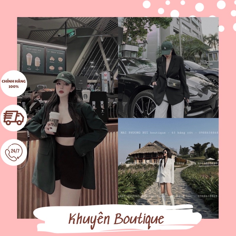 Áo Blazer MPB Form Rộng Qua Mông, 3 Màu Đen Và Trắng, Xanh (Ảnh Thật)