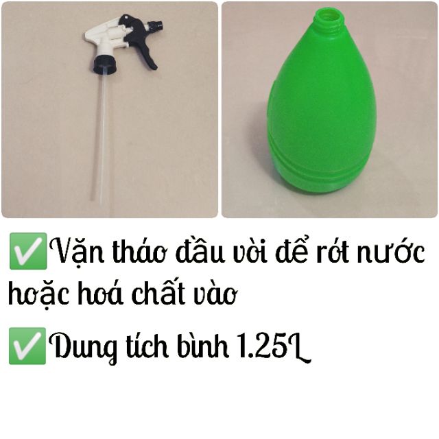 Bình xịt nước cầm tay dung tích lớn 1.25L dùng tưới cây, phun hoá chất