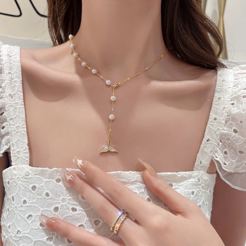 Vòng cổ Bell Mew nàng tiên cá đính đá lấp lánh VC174