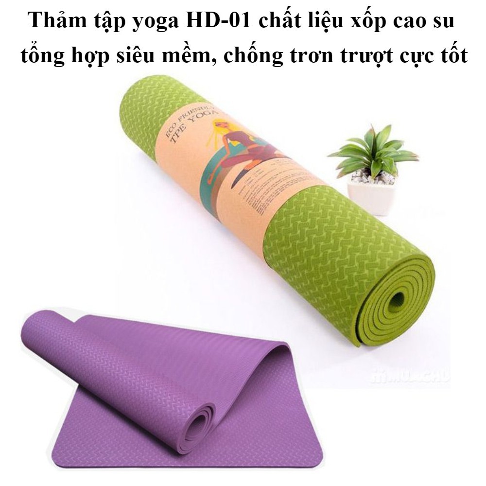 Thảm Tập YOGA /GYM TPE 1 Lớp Siêu Bền.