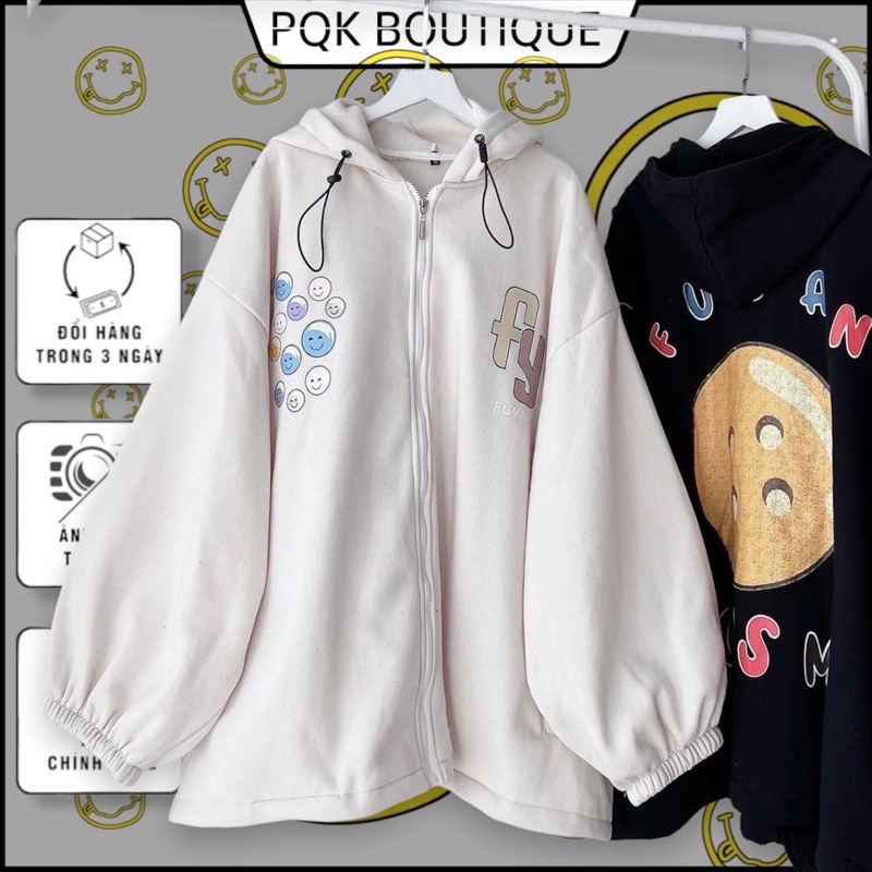 Áo Khoác Nỉ Zip Kéo Icon FUVAN - pqk boutique