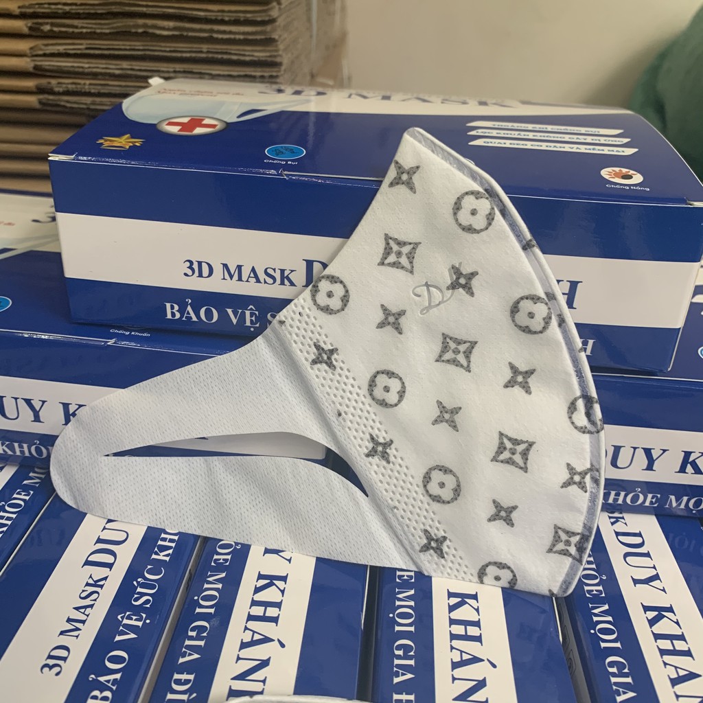 Khẩu trang 3D Mask họa tiết Duy Khánh hộp đóng 50 cái giúp chống bụi hiệu quả | BigBuy360 - bigbuy360.vn