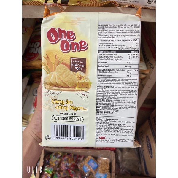 Bánh Gạo One One Vị Phô Mai Ngô