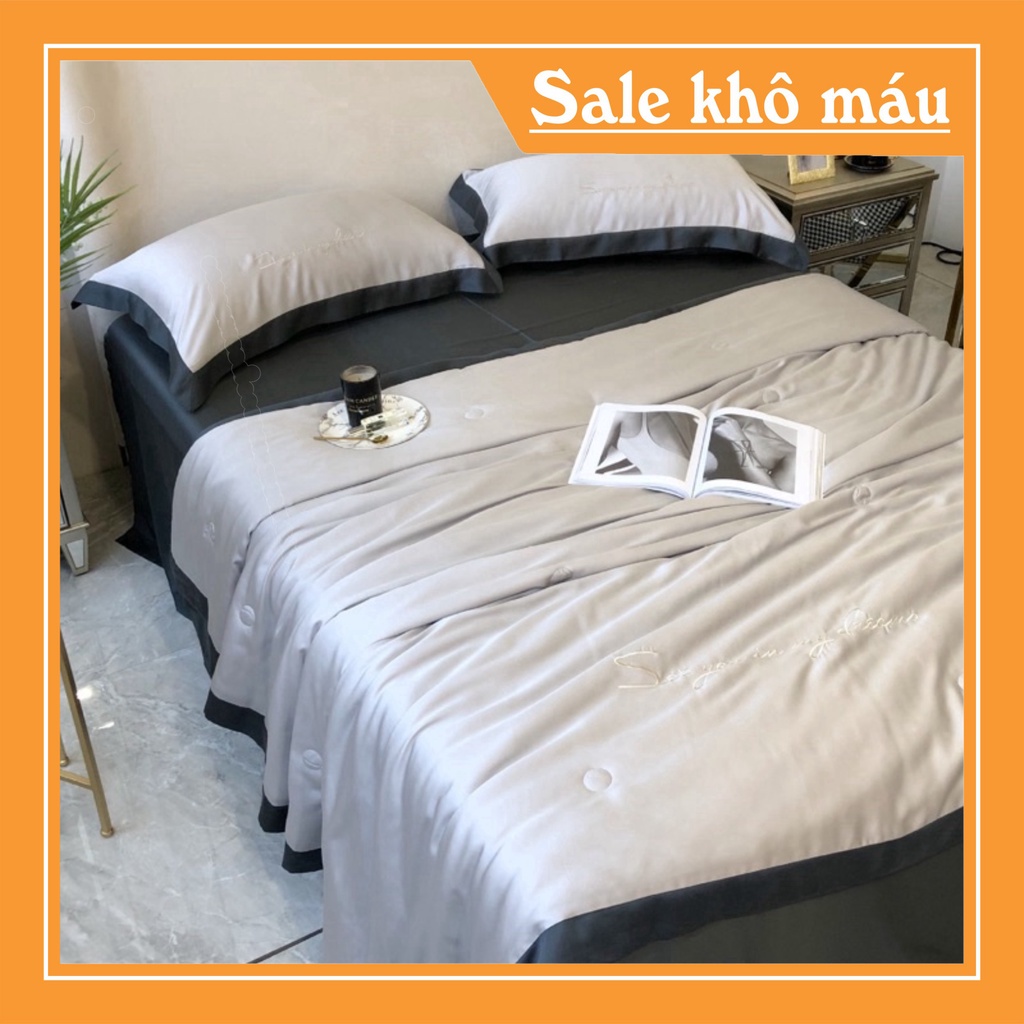 Bộ Ga lụa Tencel chăn trần cho nệm 10-30cm miễn phí bo chun từ 1m2 tới 2m2 | WebRaoVat - webraovat.net.vn