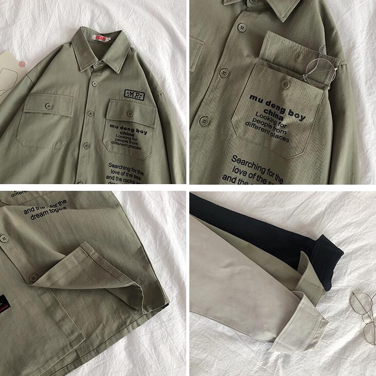 Áo Sơ Mi Nam Dài Tay Cổ Bẻ Thời Trang Nhật Bản