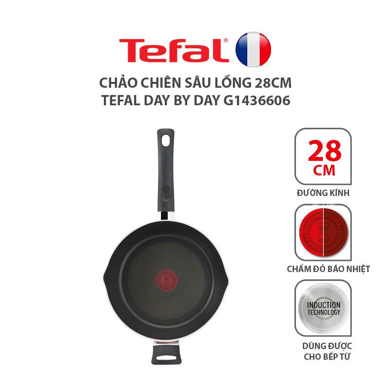 Chảo chiên sâu lòng Tefal Day By Day 28cm