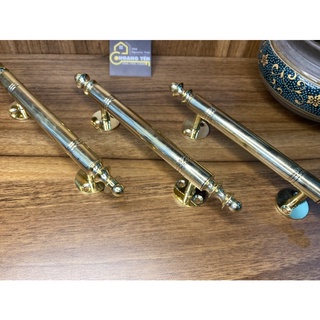 Bộ 2 tay nắm cửa bằng đồng, tay nắm tủ bằng đồng 100% dài 20cm - tay trúc